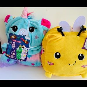 Kids Moosh Moosh hoodie blanket and pillow toy set